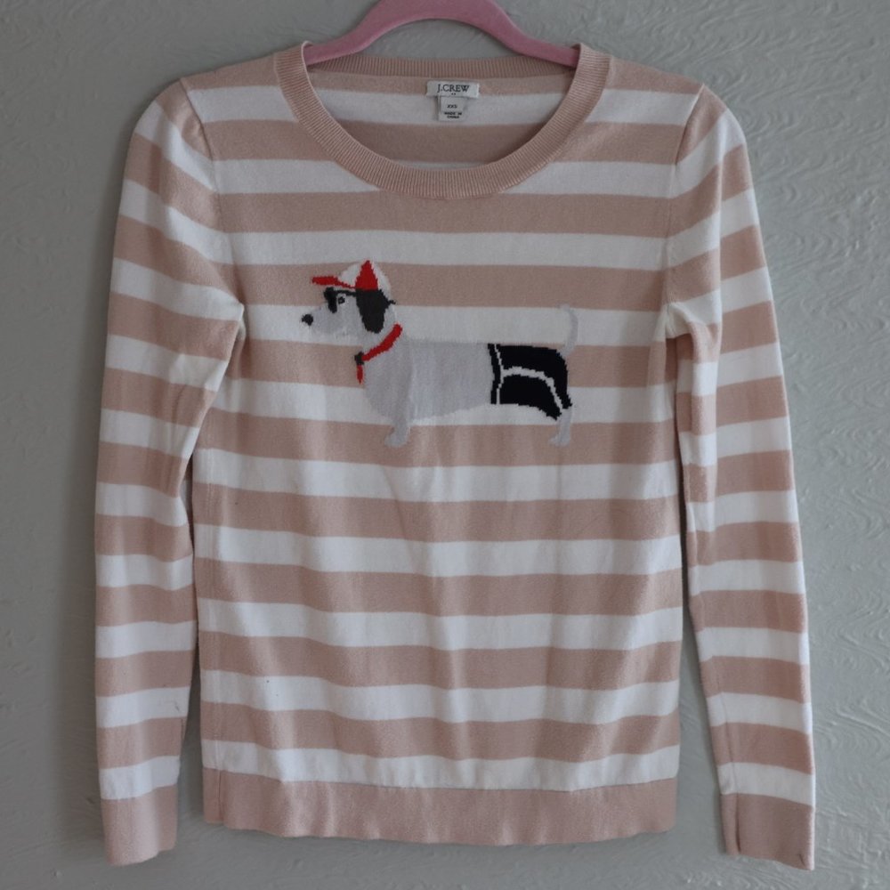 JCrew Striped Light Peach Sweater - Size XXS